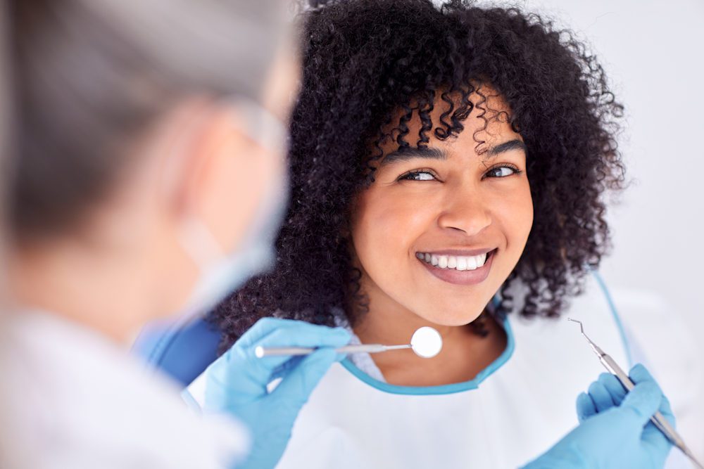 A child's dental cleaning at Rose Dental Group & Orthodontics